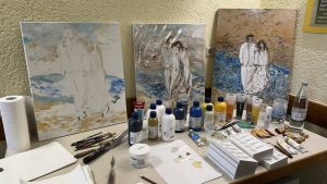 Acrylmalkurs Erwachsenenbildung Kirche St. Margaretha 1